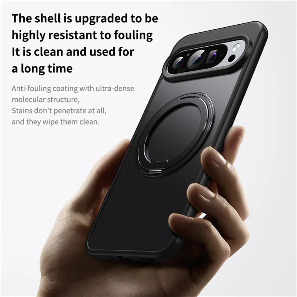 Shockproof Case with Magnetic Rotating Stand For Google Pixel 9 Series