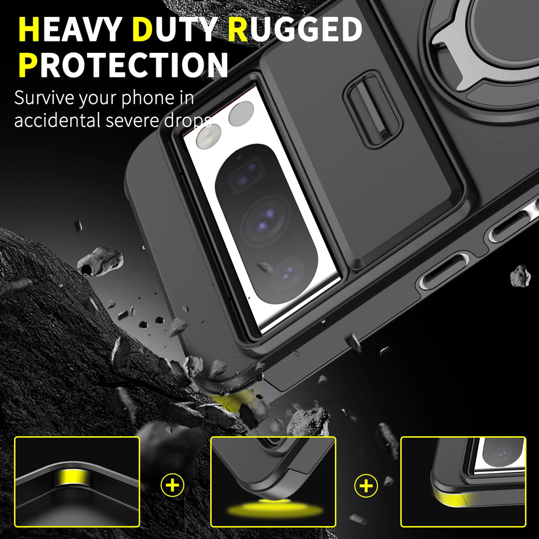 Magnetic Armor Case with Kickstand For Pixel