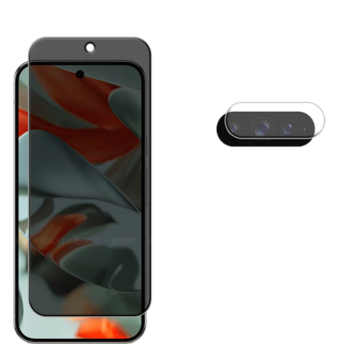 Privacy Tempered Glass + Camera Lens Protector