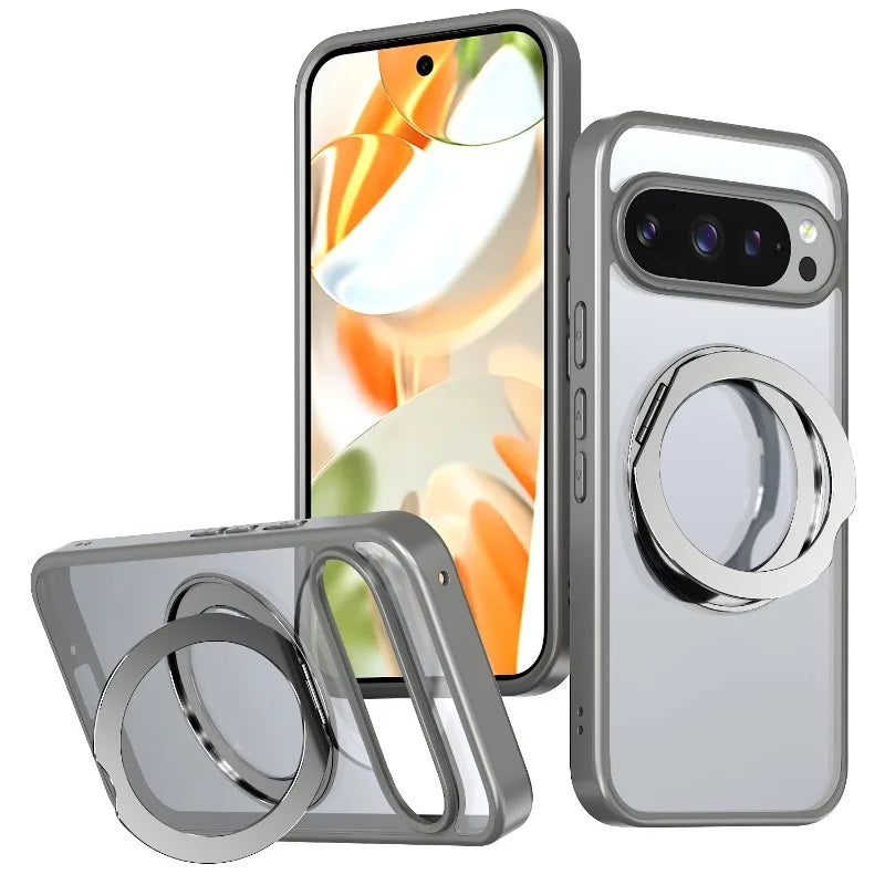 Clear Magnetic Ring Kickstand Case