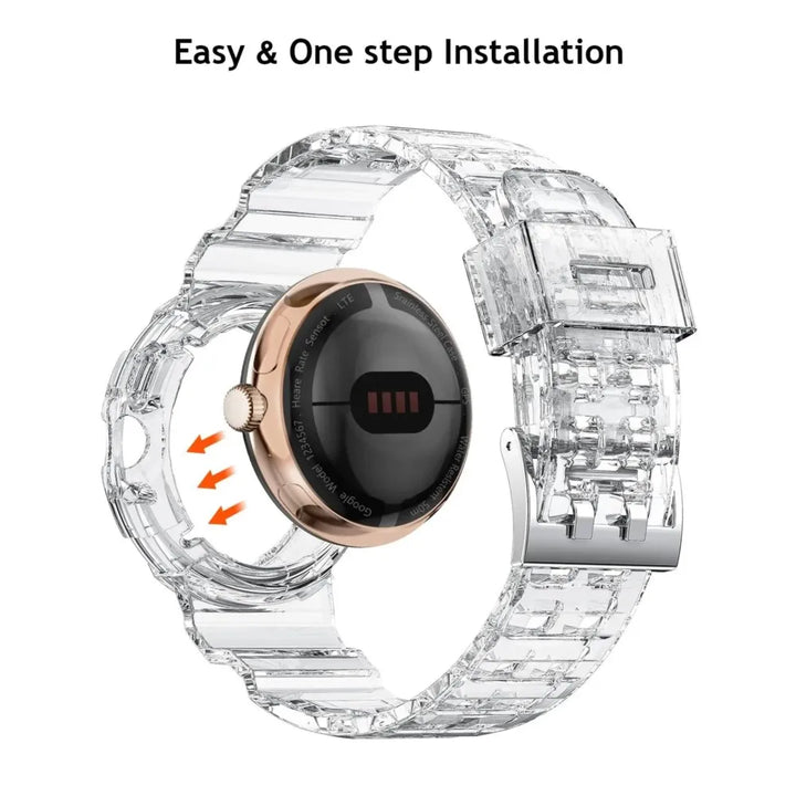 Clear Shockproof Strap Case for Pixel Watch