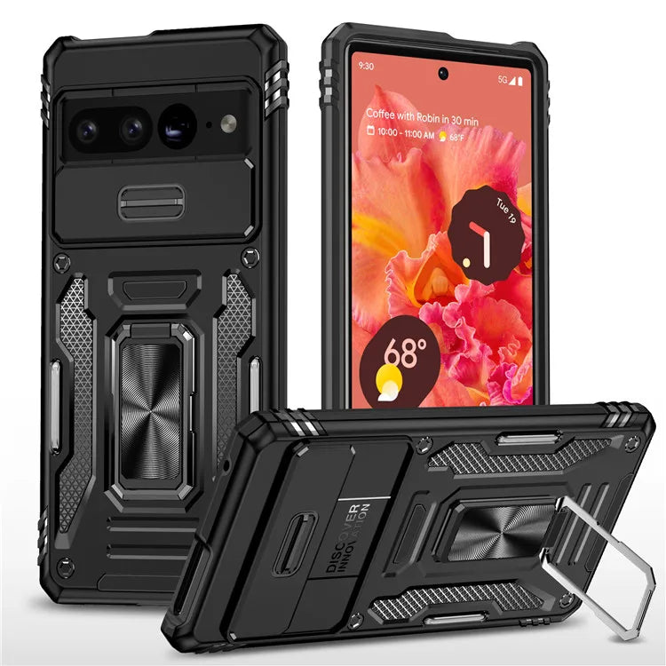 Rugged Armor Case with Camera Cover & Kickstand