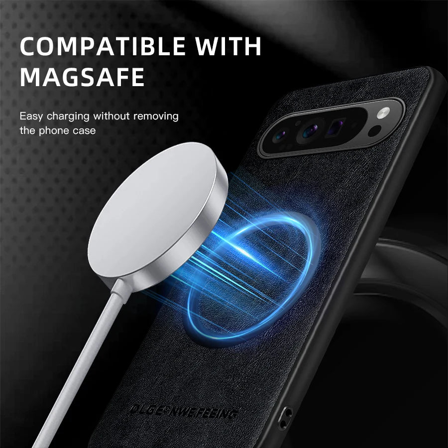 Anti-Fingerprint Leather Magnetic Case