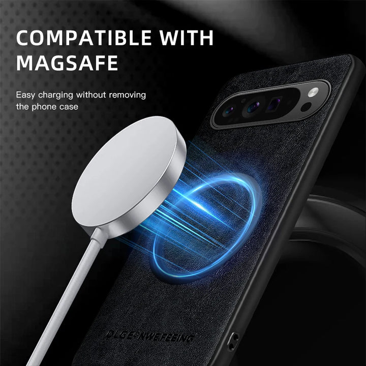Anti-Fingerprint Leather Magnetic Case