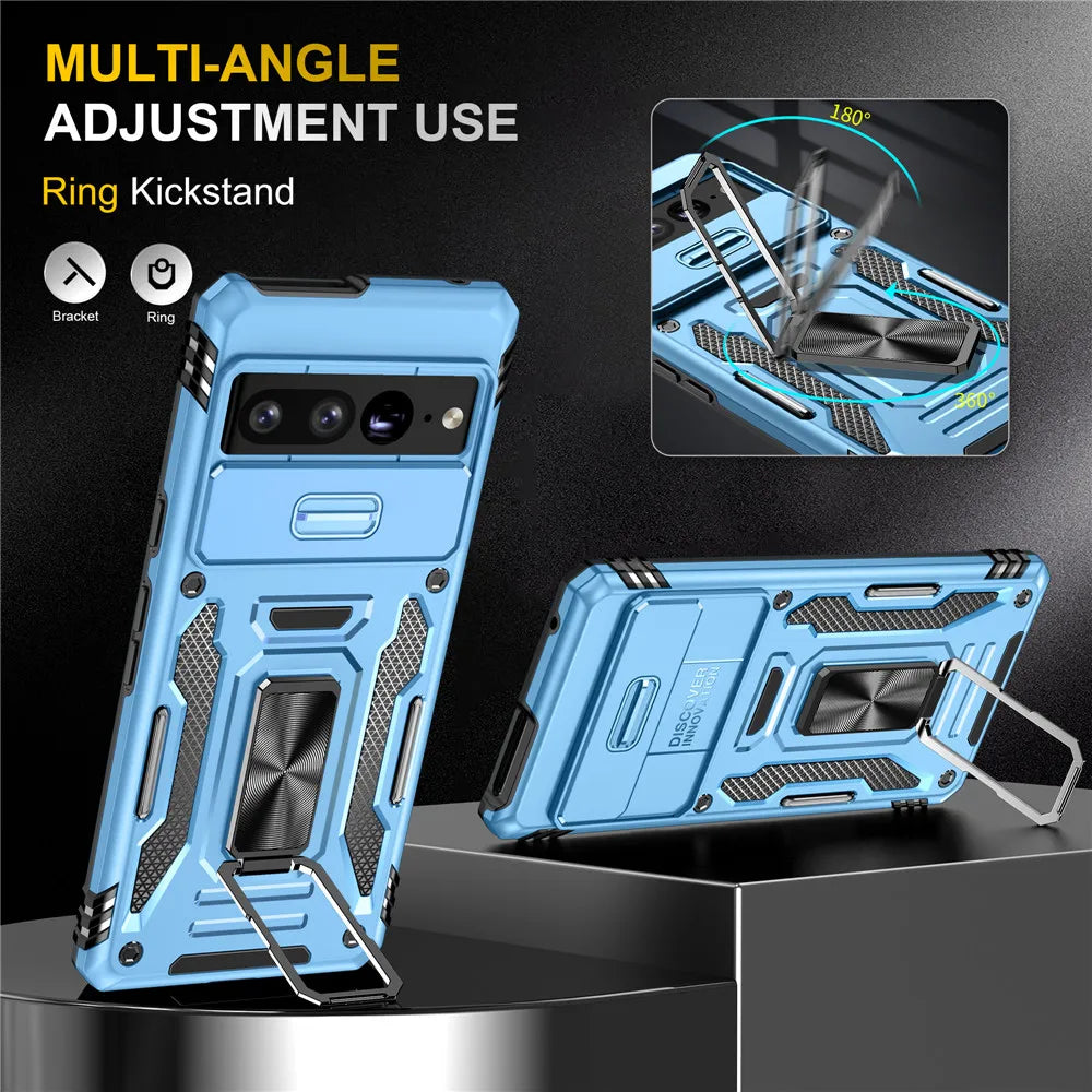 Rugged Armor Case with Camera Cover & Kickstand