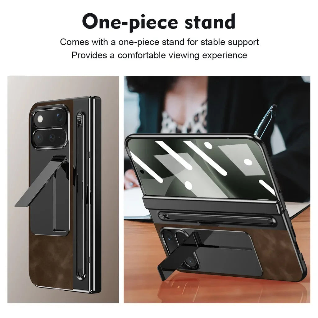 Vintage Leather Stand Case For Pixel Fold Series
