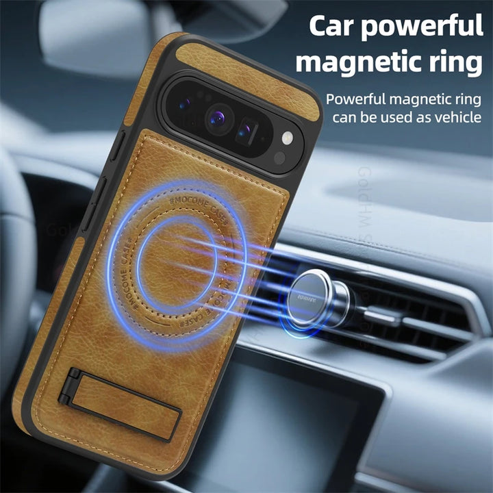 Magnetic Leather Case with Stand