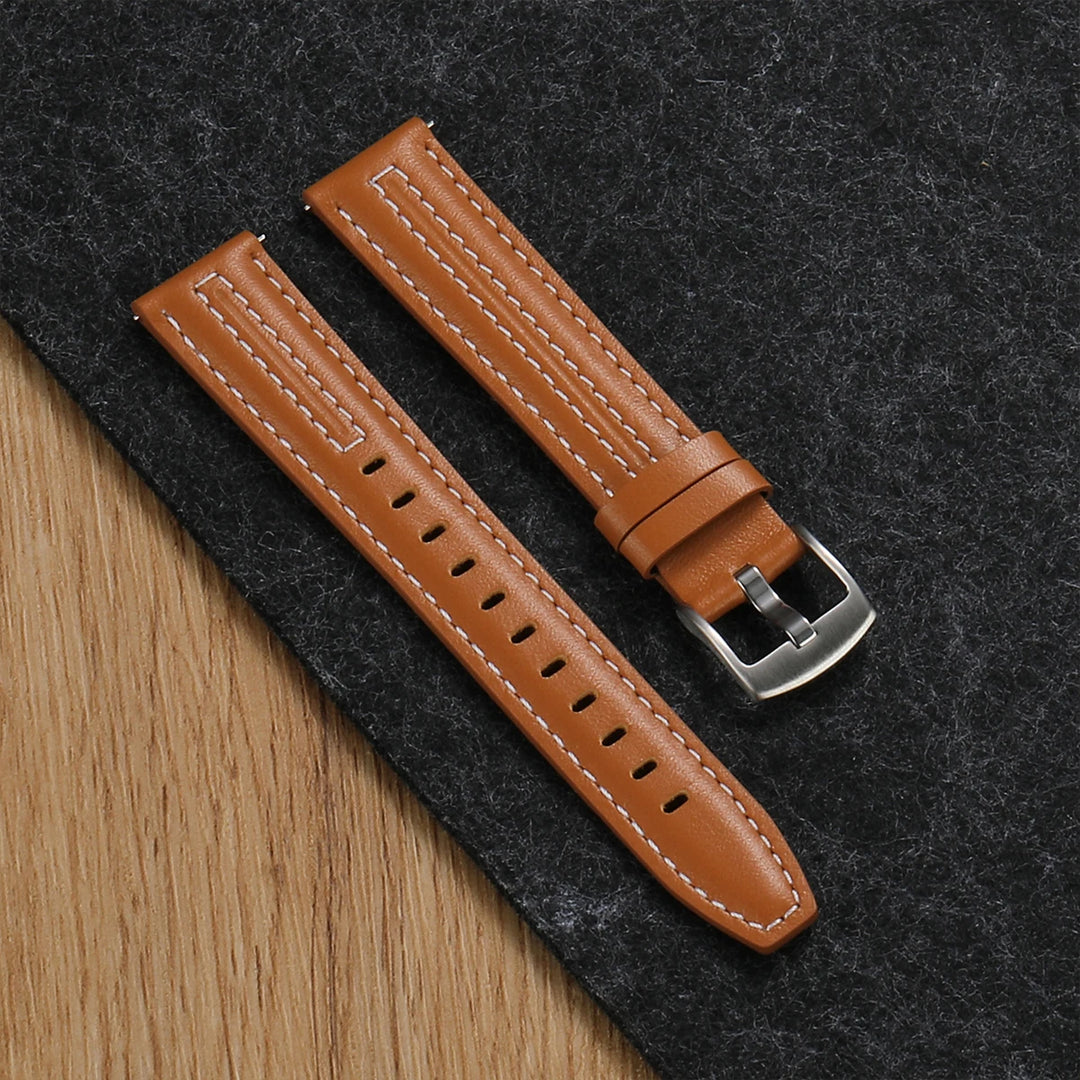 Classic Stitched Leather Band For Pixel Watch 5