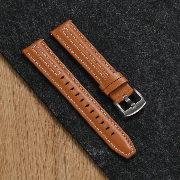Classic Stitched Leather Band For Pixel Watch 5