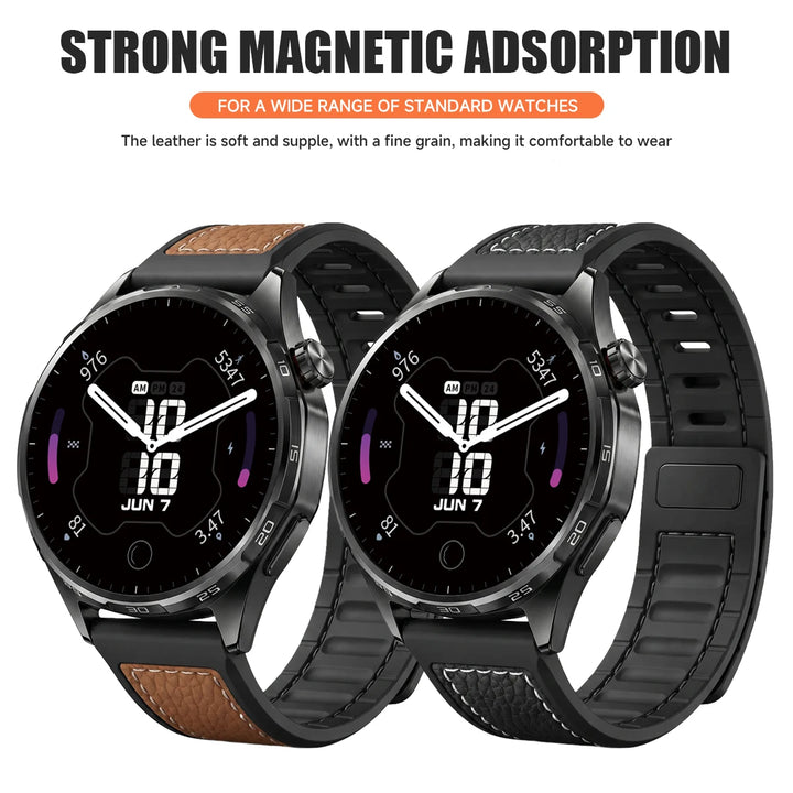 Leather Magnetic Sport Band For Pixel Watch 5