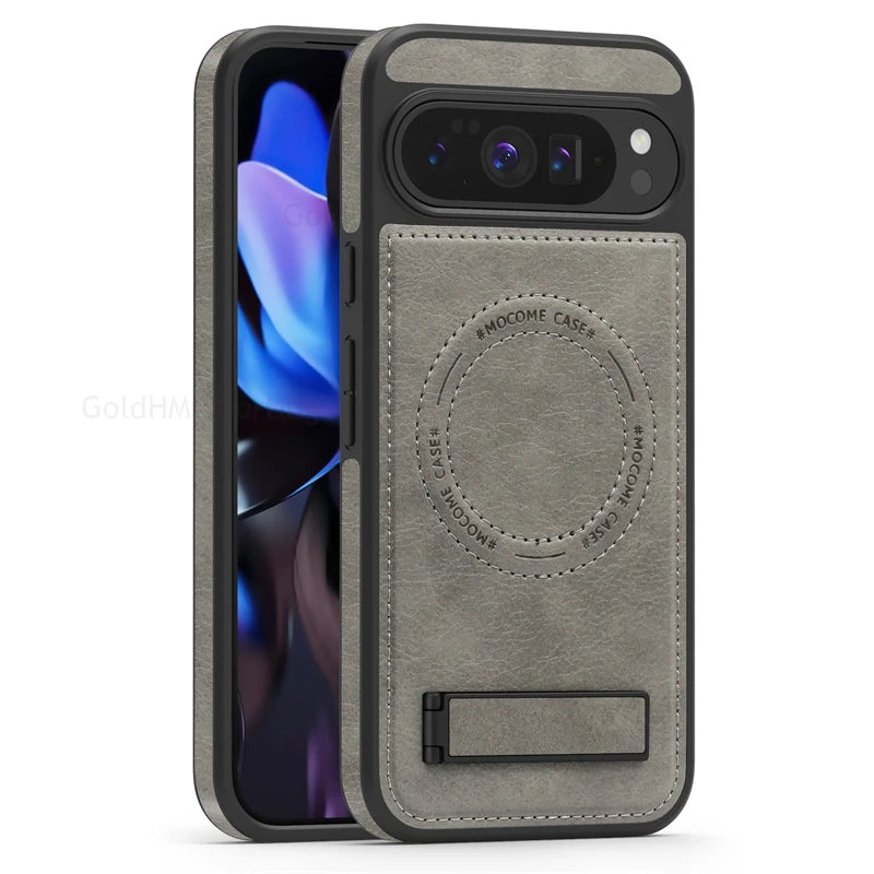 Magnetic Leather Case with Stand