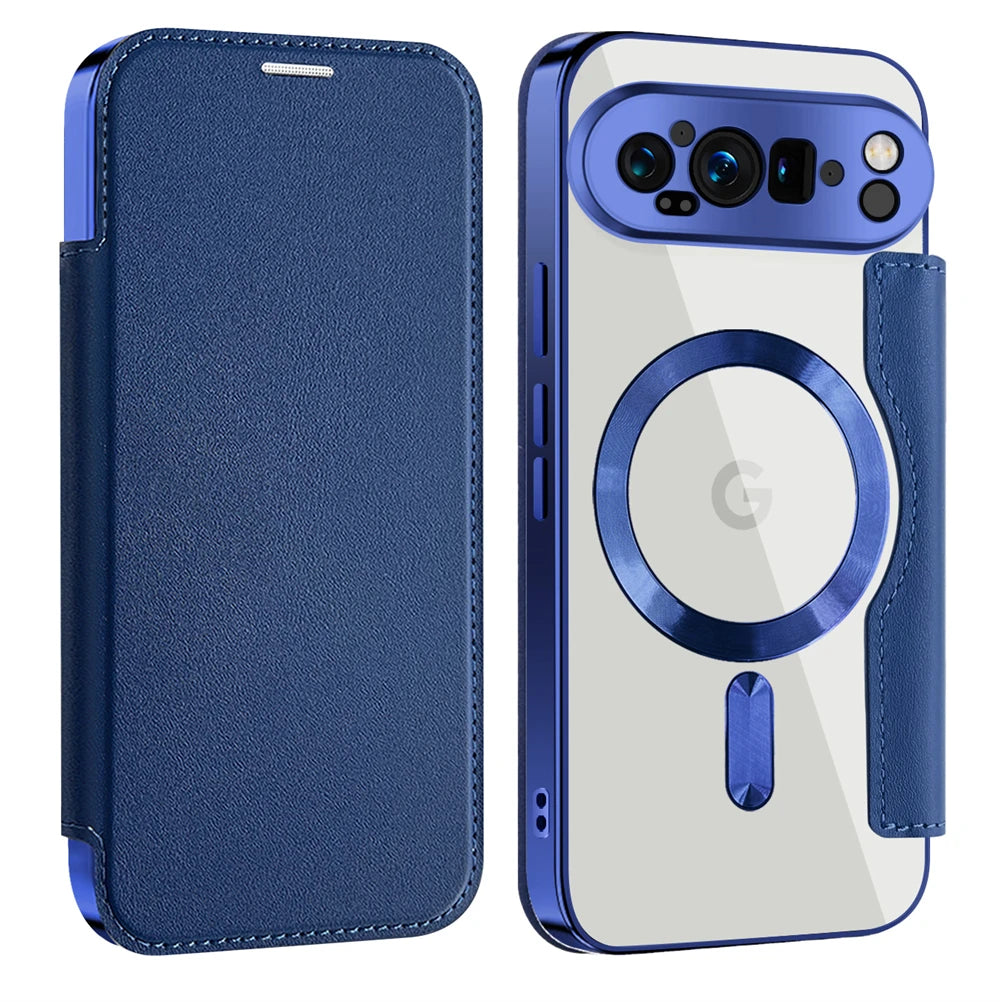Leather Magsafe Case with Card Slot Holder For Pixel Series