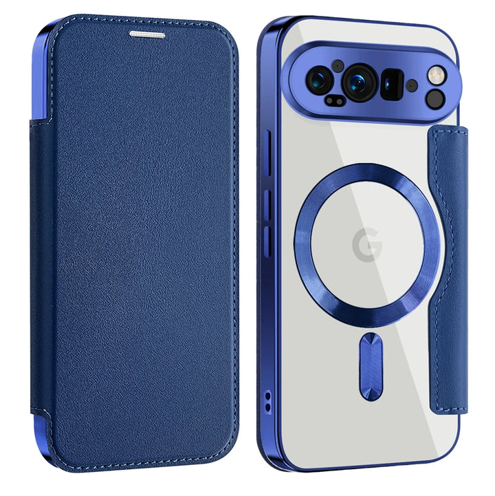 Leather Magsafe Case with Card Slot Holder For Pixel Series