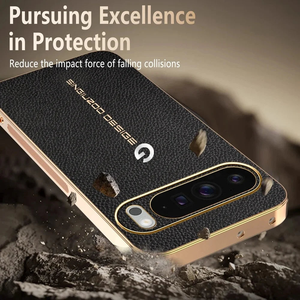 Luxe Leather Armor Case For Google Pixel