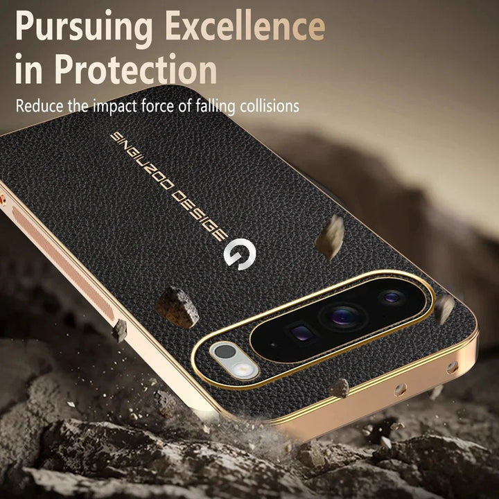 Luxe Leather Armor Case For Google Pixel