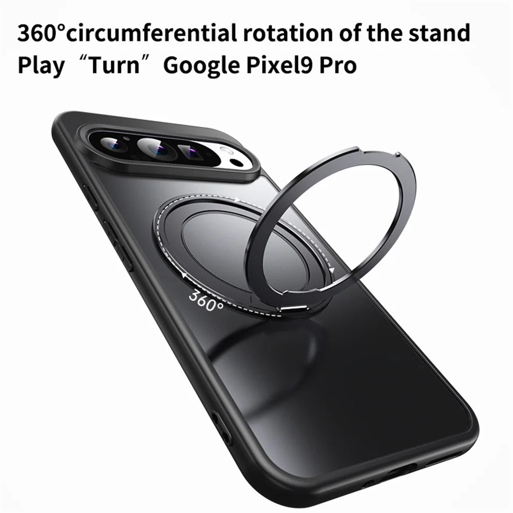 Shockproof Case with Magnetic Rotating Stand For Google Pixel 9 Series