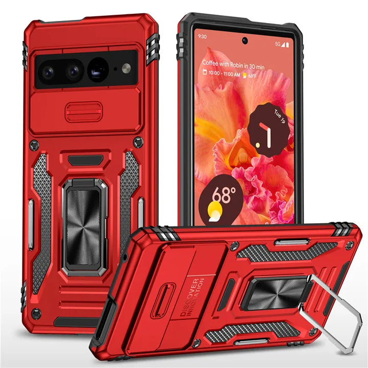 Rugged Armor Case with Camera Cover & Kickstand