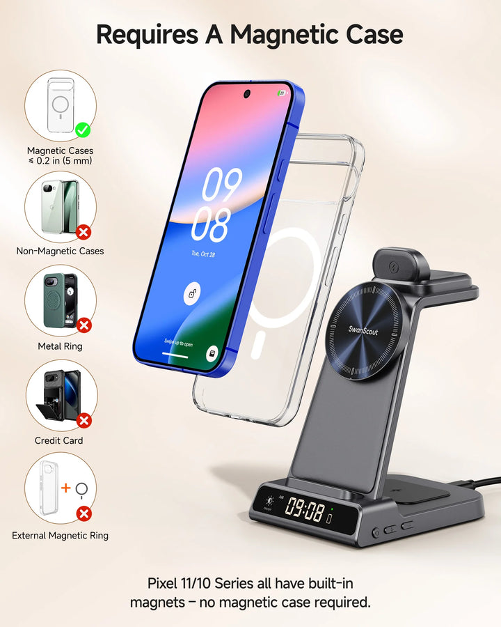 3-in-1 Magnetic Charging Station for Google Pixel