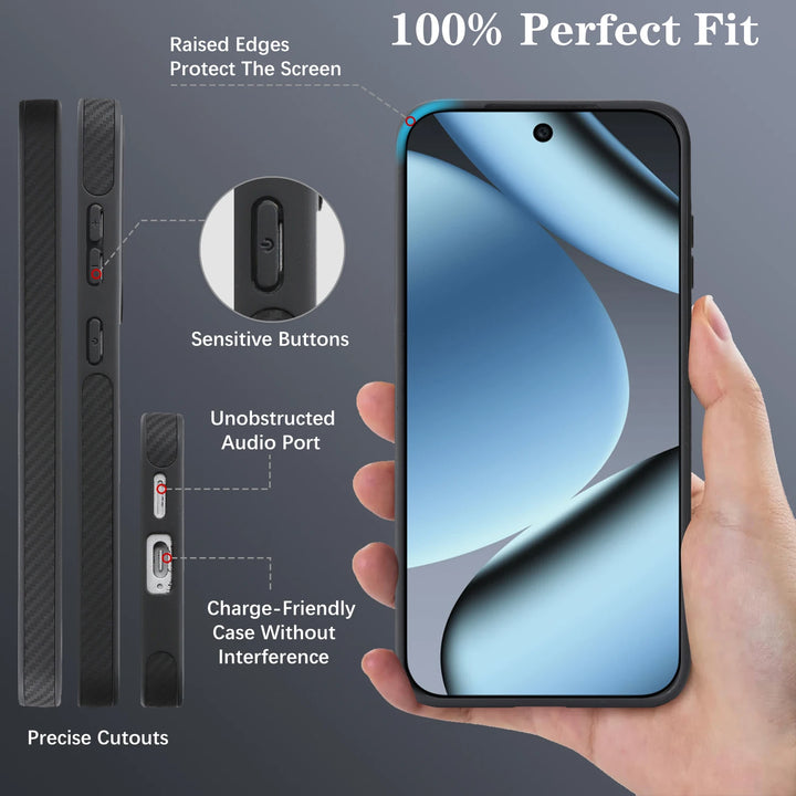 Ultra Thin Carbon Fiber Leather Case For Pixel