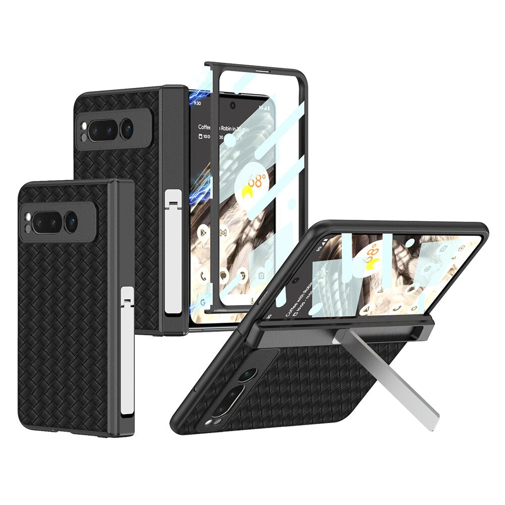 Magnetic Hinge Protective Case with Kickstand For Google Pixel Fold - The Pixel Store