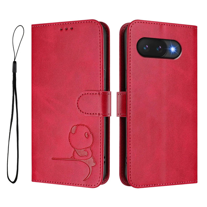 Leather Wallet Case with Strap For Pixel 10a
