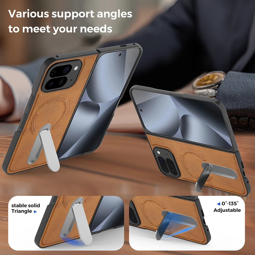 Magnetic Leather Case with Stand For Pixel Fold