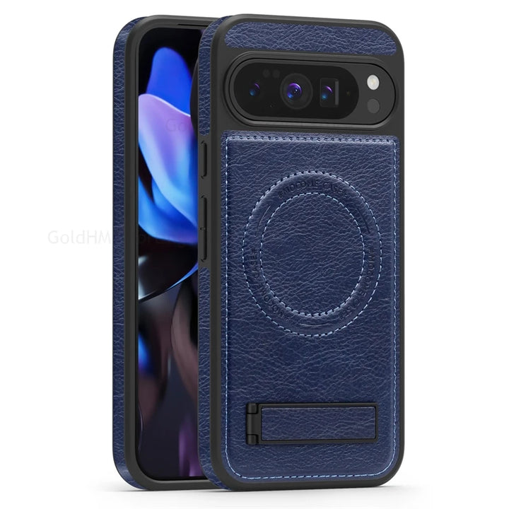 Magnetic Leather Case with Stand