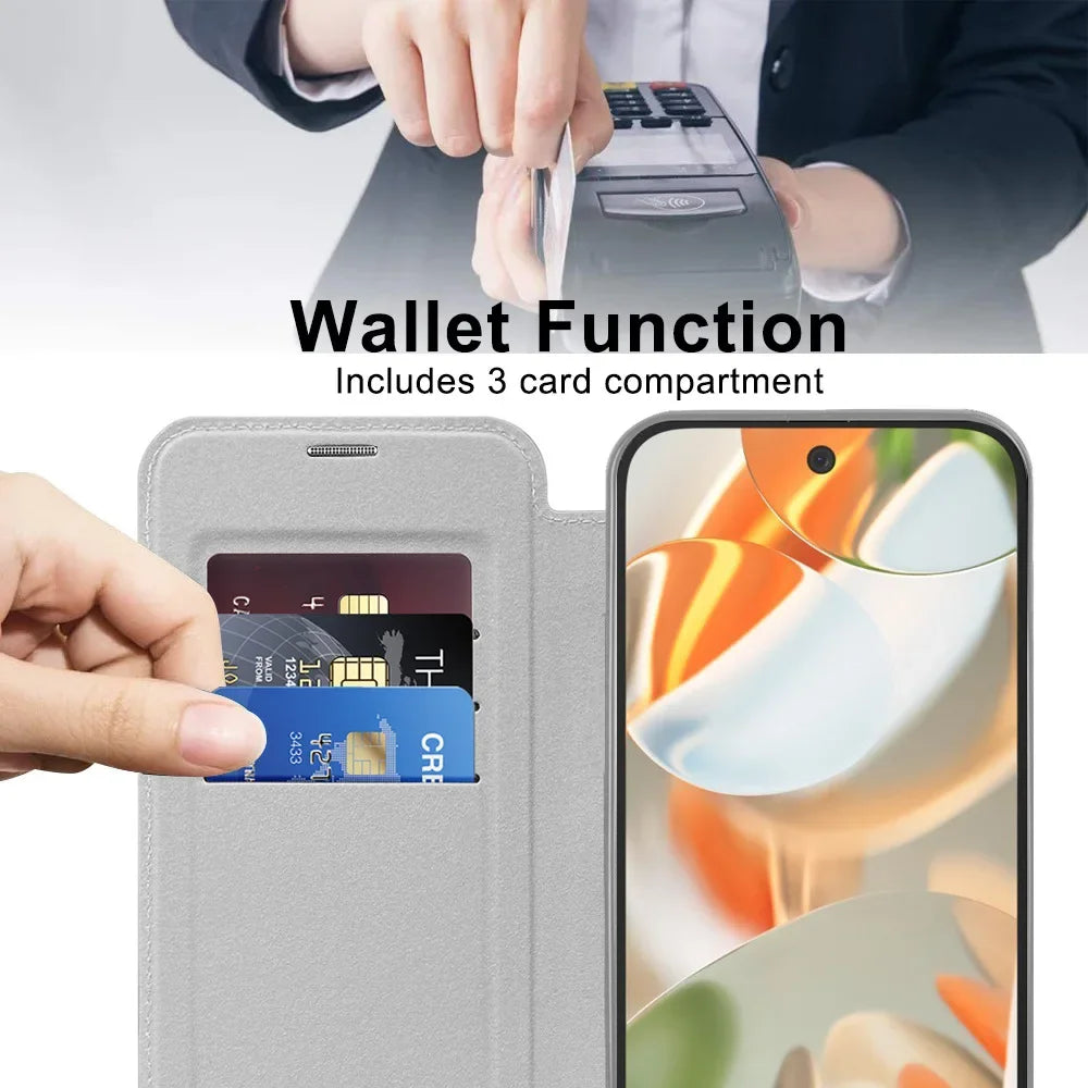 Elegant Leather Wallet Case with MagSafe