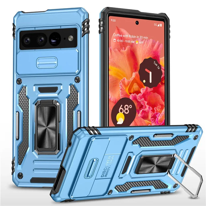 Rugged Armor Case with Camera Cover & Kickstand