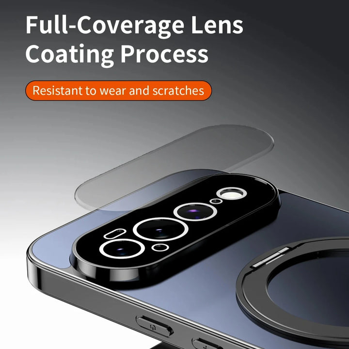 Magnetic Ring Stand Case with Camera Protection