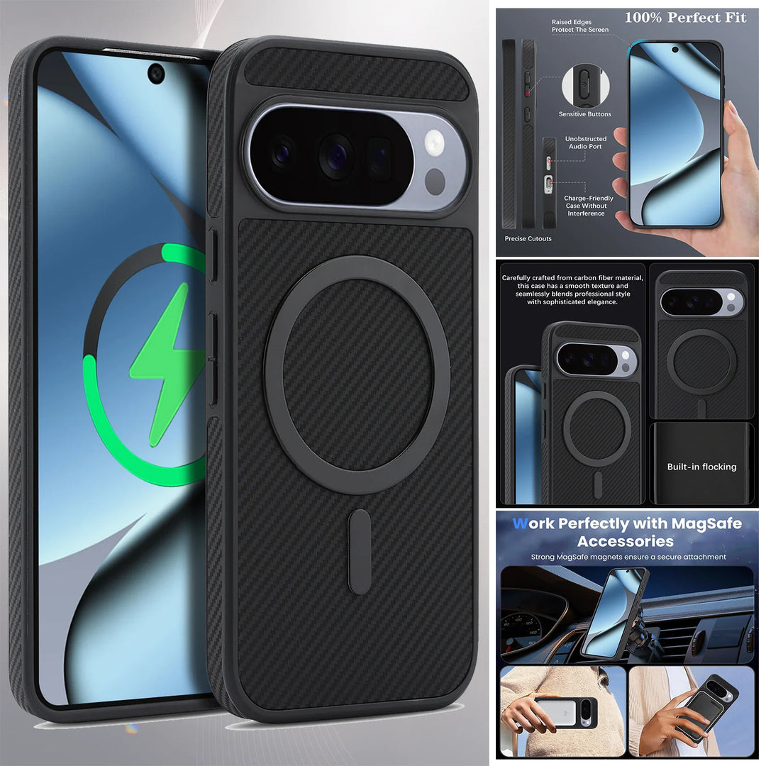 Ultra Thin Carbon Fiber Leather Case For Pixel