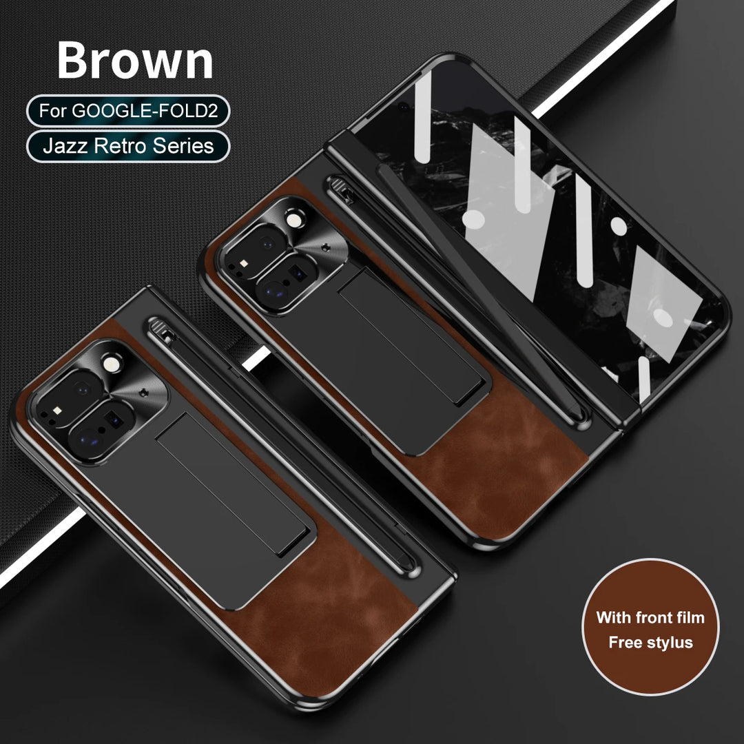 Leather Case With Pen For Pixel 10 Pro Fold - The Pixel Store
