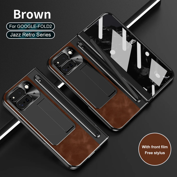 Leather Case With Pen For Pixel 10 Pro Fold - The Pixel Store