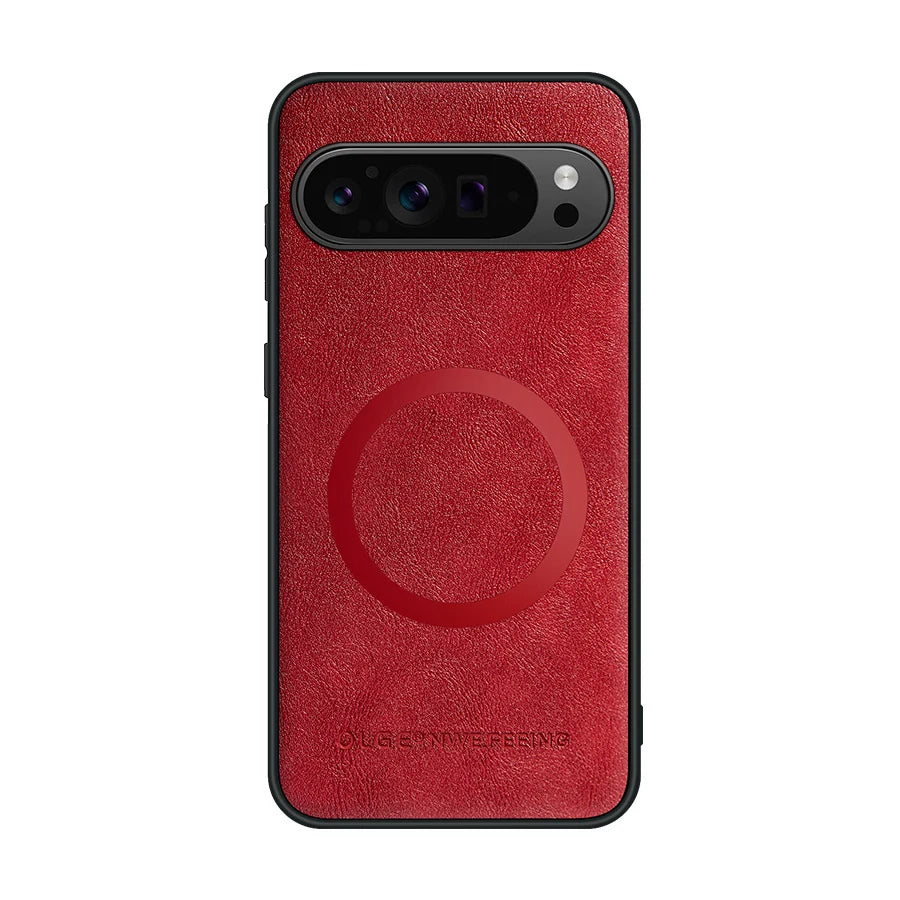 Anti-Fingerprint Leather Magnetic Case