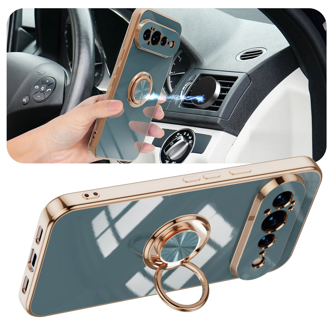 Luxury Magnetic Ring Holder Case