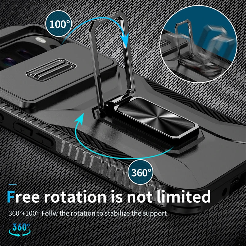 Rugged Armor Case with Camera Cover & Stand