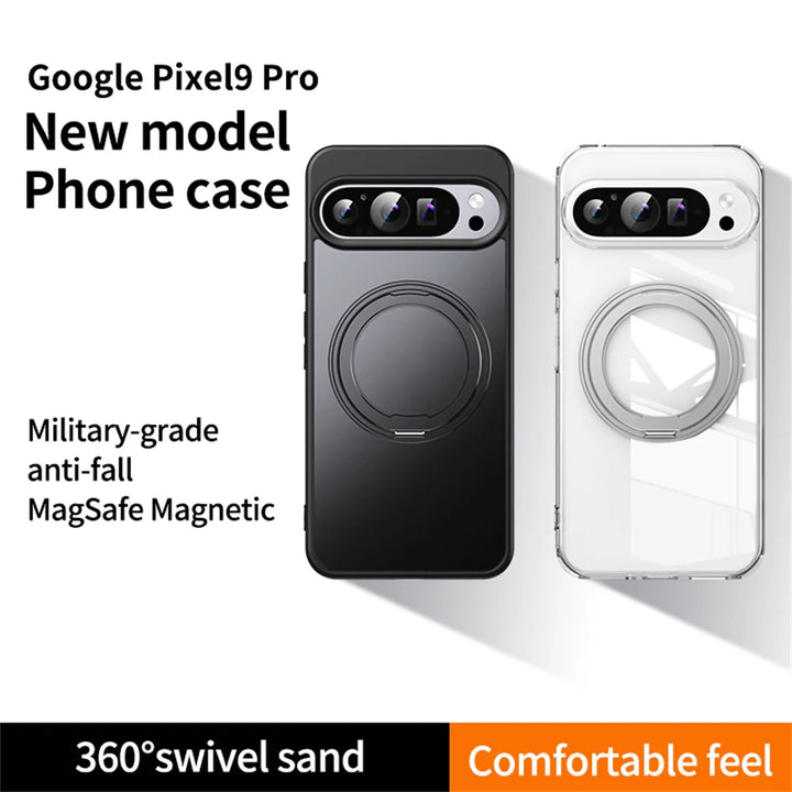 Shockproof Case with Magnetic Rotating Stand For Google Pixel 9 Series