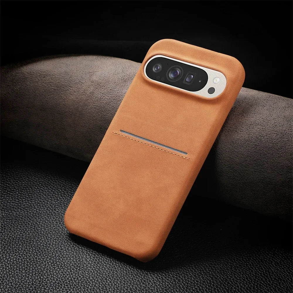 Premium Leather Card Holder Case - The Pixel Store