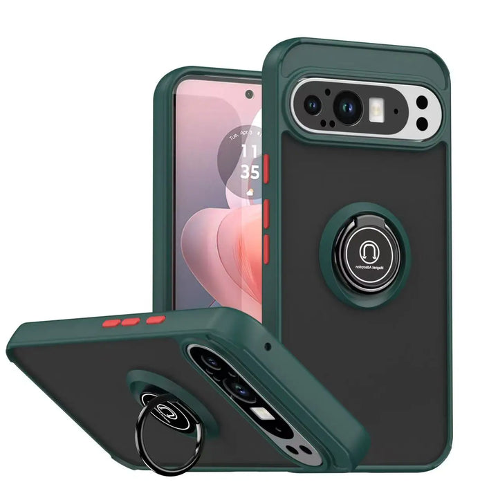 Shockproof Ring Case with Kickstand
