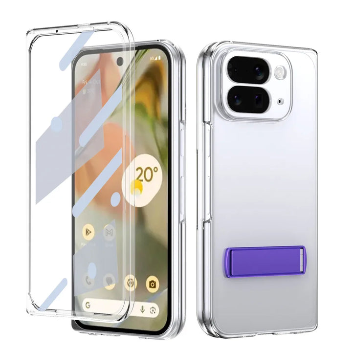 Clear Kickstand Case with Alloy Bracket