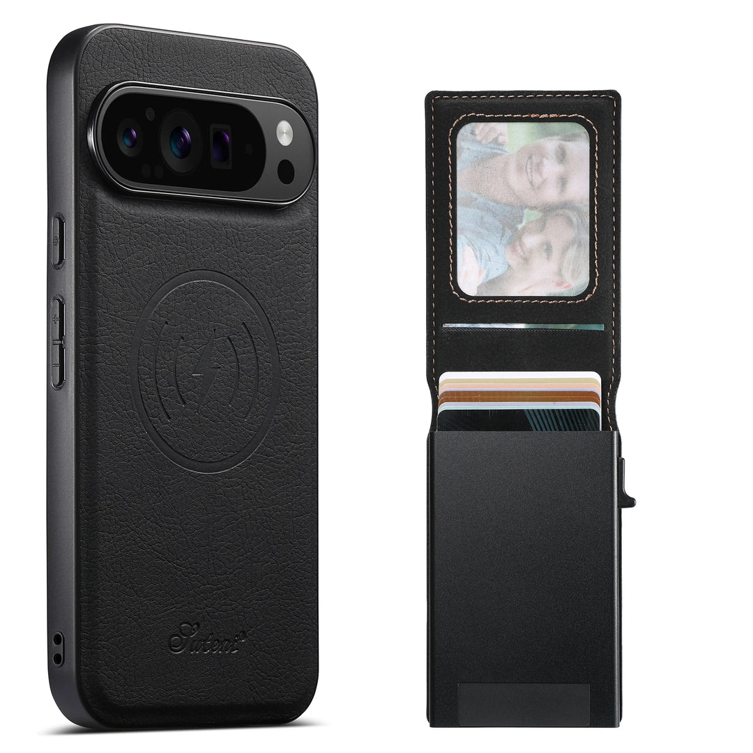 Leather Case with Detachable Wallet Stand For Pixel Series