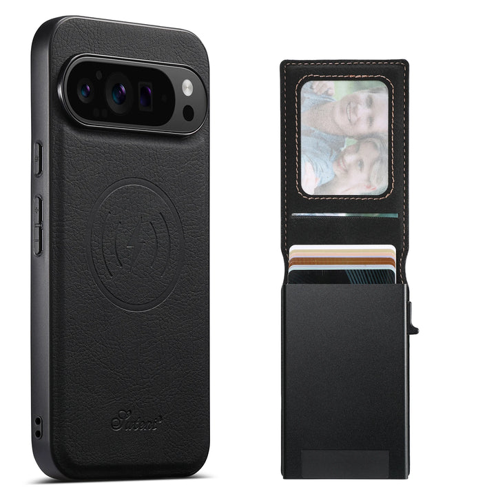 Leather Case with Detachable Wallet Stand For Pixel Series