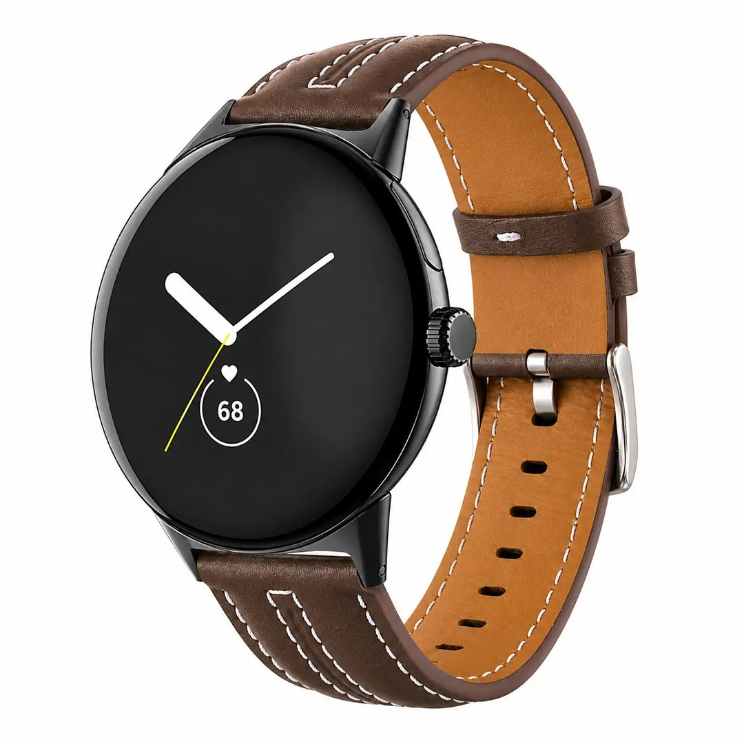Classic Stitched Leather Band For Pixel Watch 5