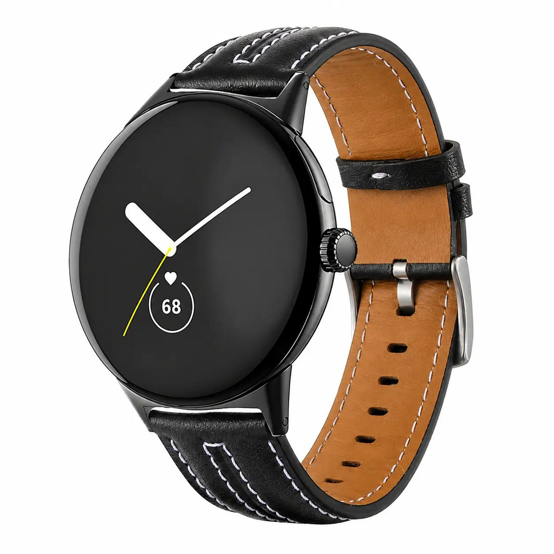 Classic Stitched Leather Band For Pixel Watch 5