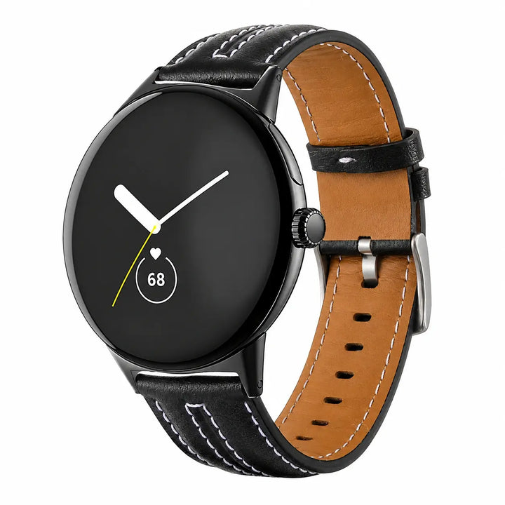 Classic Stitched Leather Band For Pixel Watch 5
