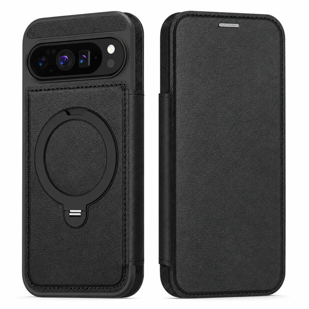 Magnetic Leather Wallet Case for Pixel Series