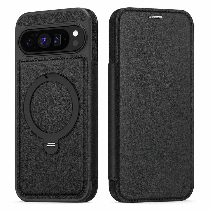 Magnetic Leather Wallet Case for Pixel Series