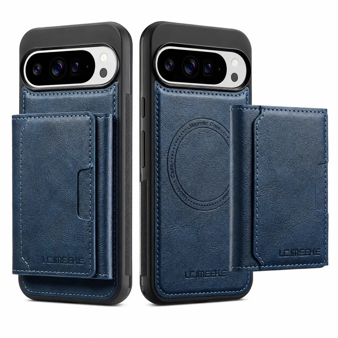 2-in-1 Magnetic Leather Wallet Case For Pixel Series