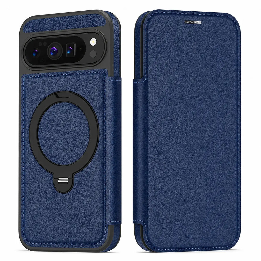 Magnetic Leather Wallet Case for Pixel Series