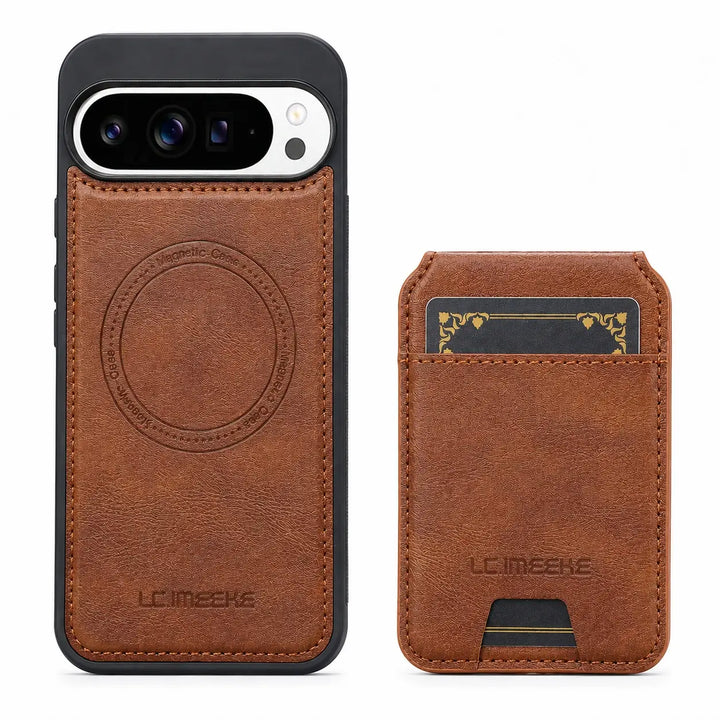 Magnetic Leather Case with Wallet For Pixel Series